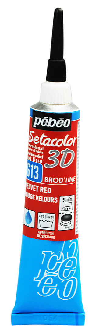 Setacolor 3D Brod'Line Col. 613 Rouge Velours