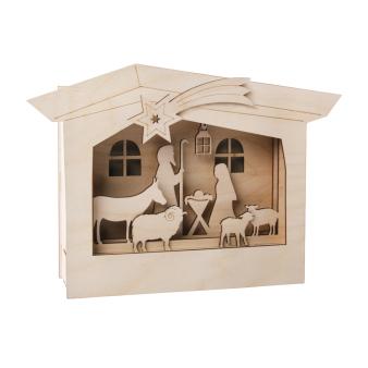 3D Nativity Hut Set with Rayher characters Code 62889505