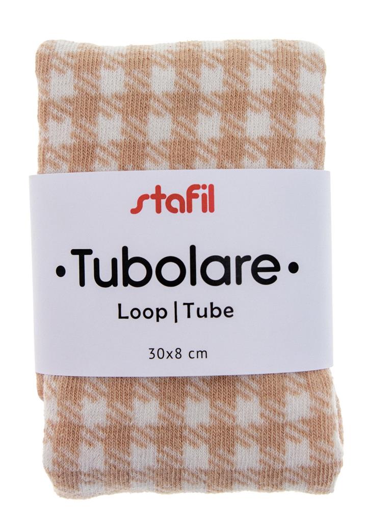 Tubolare Gingham Beige / Bianco Stafil