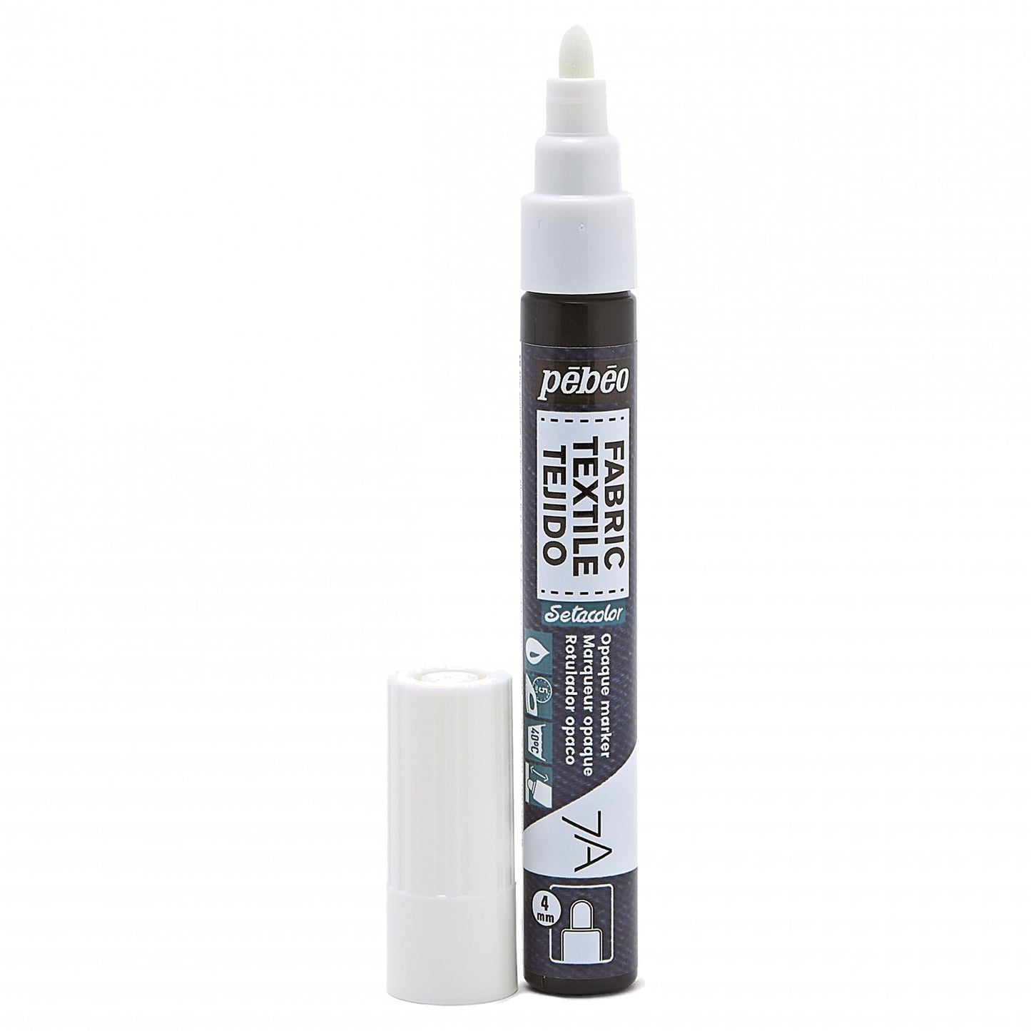 7A Opaque Fabric Marker White