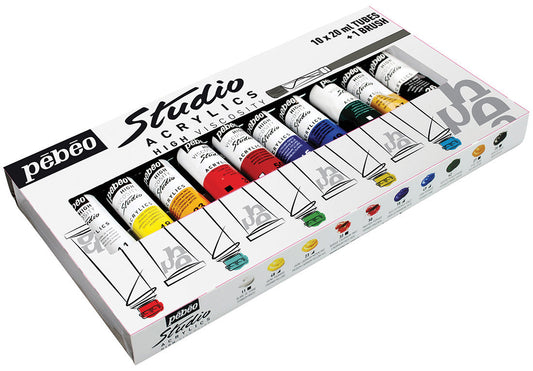 Studio Acrylics Kit 10 colori Pebeo