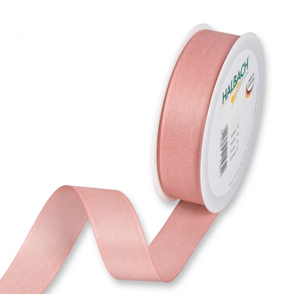 Powder Pink Cotton Ribbon 25mm Cod. 9660-025-123