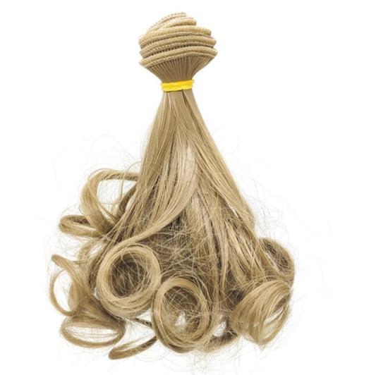 Ash Blonde Curly Hair 15cm long