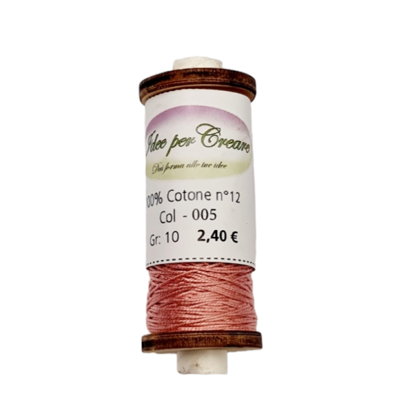 Filo di Cotone n°12 Rosa Antico col.005