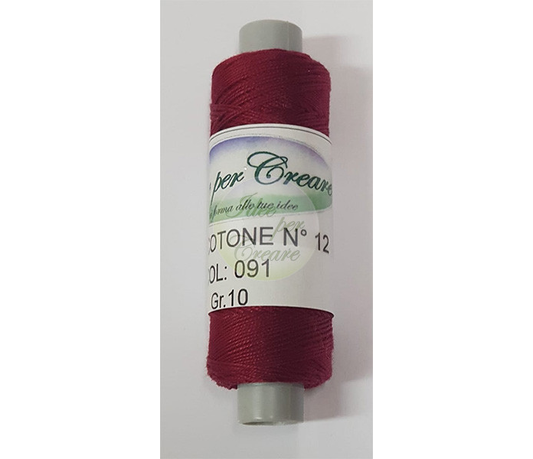 Cotton thread n°12 Bordeaux col.091