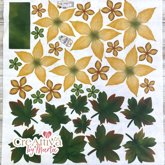 Soft Pannolenci Printed Zucca Flowers