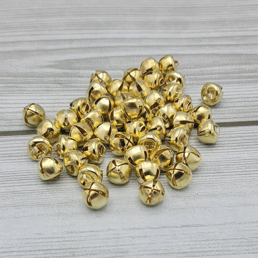 Gold Bells 1cm 48 pieces