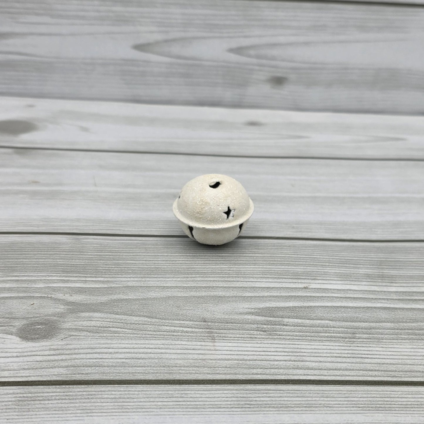 Campanello Bianco Glitter 4cm Gogolandia