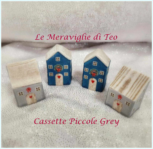Petites maisons en feutre gris