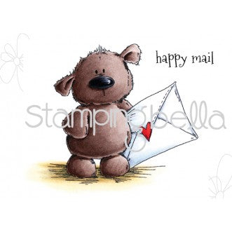 Harry the Stuffie gets happy mail stamp cod. EB337