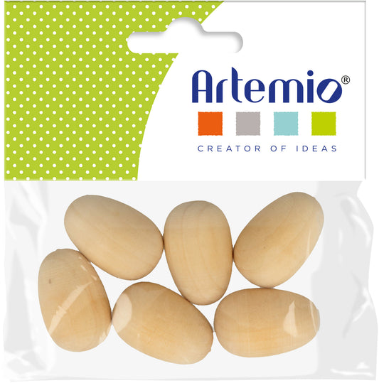 Wooden Eggs 3.5x2.3 cm Artemio Cod. 14003226