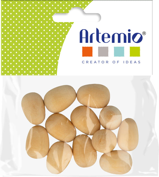 Wooden Eggs 2.2x1.6 cm Artemio