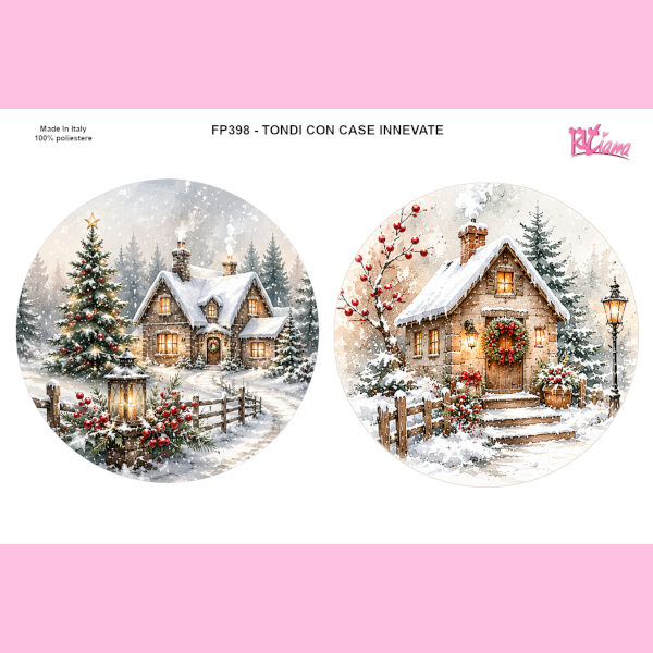 Pannolenci Tondi Paesaggio Natale