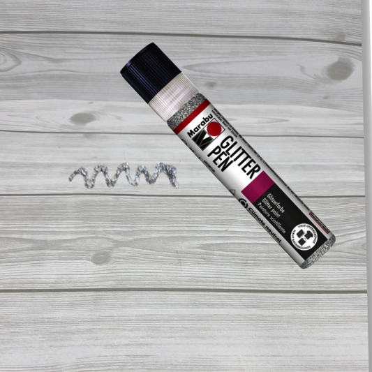 Glitter Pen Marabu 25ml Colore 582 Argento
