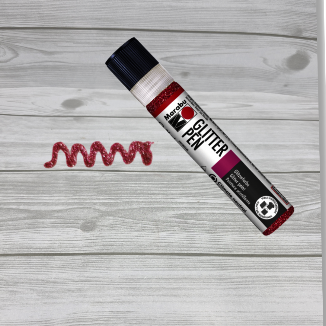 Glitter Pen Marabu 25ml Colore 538 Rubino