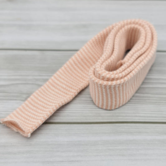 3cm Striped Wool Tubular Pink/Cream