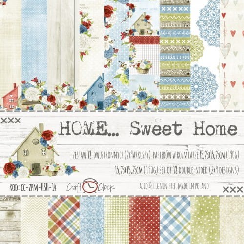 Blocco Craft O Clock Home Sweet Home 30x30