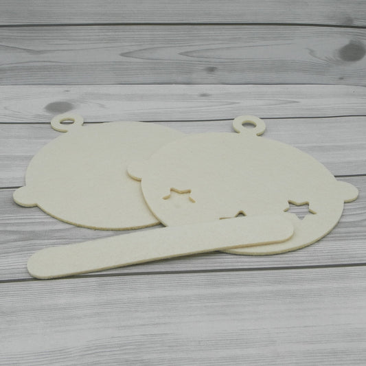 Milk Die-Cut Felt Bell