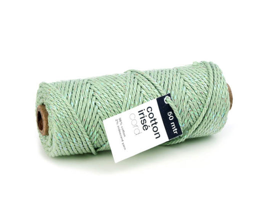 Ruban Coton Irisé Vert