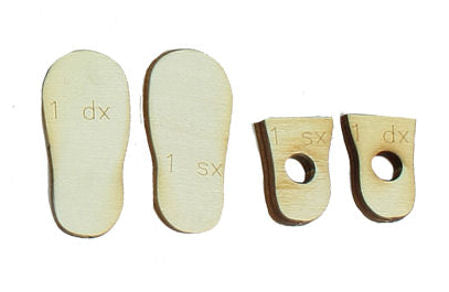 Wooden Bases for Dolls' Feet 13.5 cm