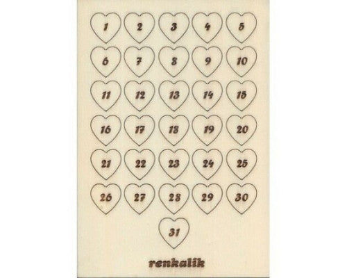 Set of Renkalik wooden numbers Cod. LENU-02