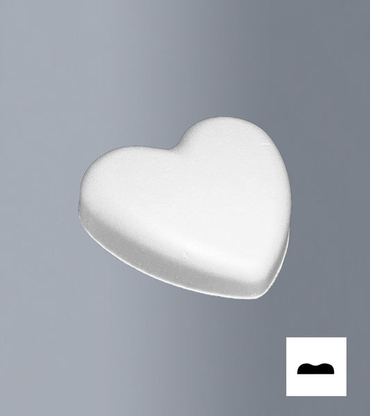Flat polystyrene heart 15cm