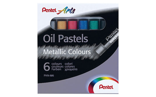 Oil Pastel Pentel Metallic Colours Conf 6 Pezzi