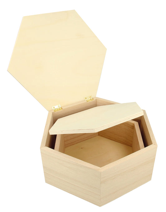 Set of 2 Artemio wooden boxes Code 14002311