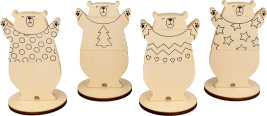 Set of 4 Bears with Pencils Artemio Code 14003401