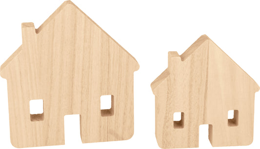 Pack de maisons en bois. 2 pièces Artemio Code 14003430