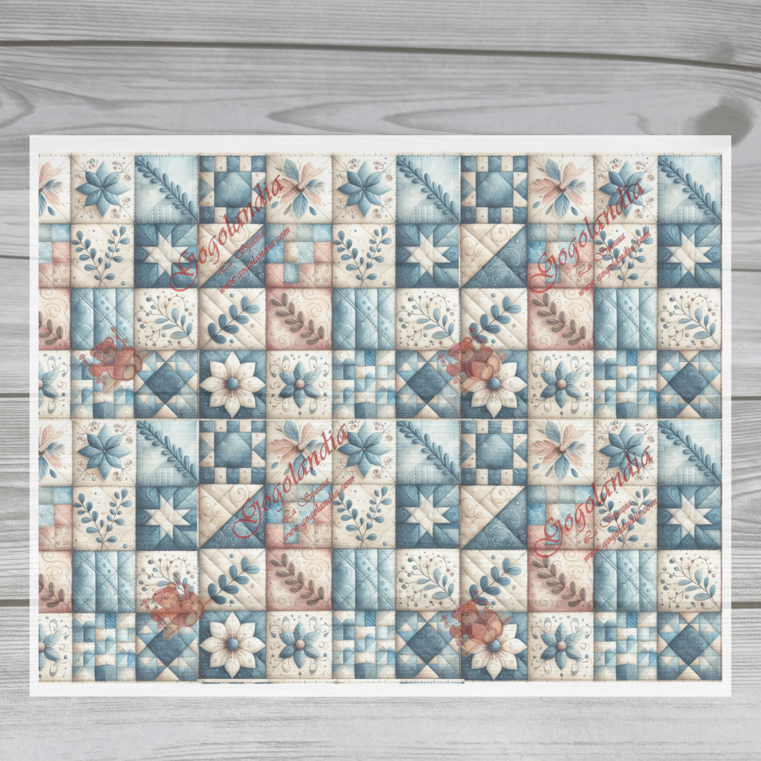 Pannolenci Patchwork Azzurro Gogolandia