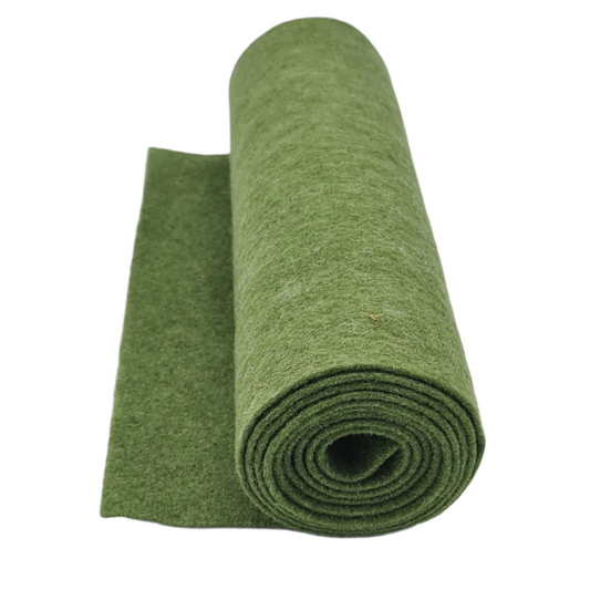 Moldable Felt with Meadow Green Stripe