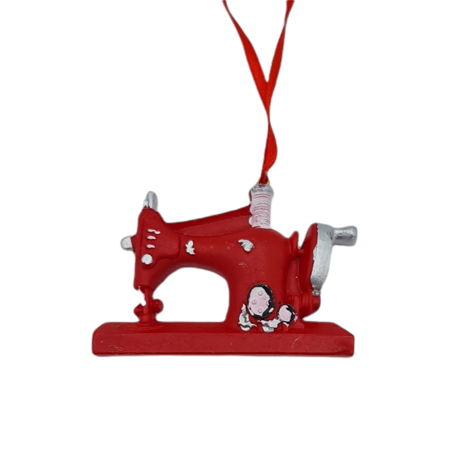 Red Resin Sewing Machine