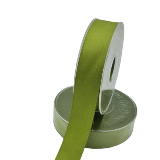 Double Satin Ribbon Olive Green 25mm Code 3809M06