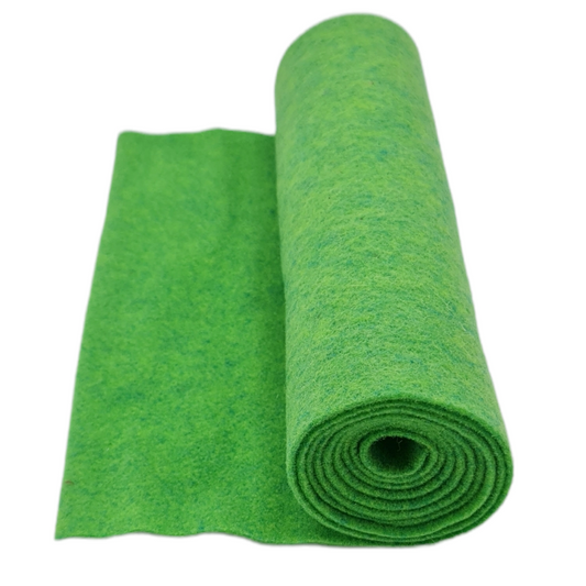 Moldable Felt with Bright Green Stripe