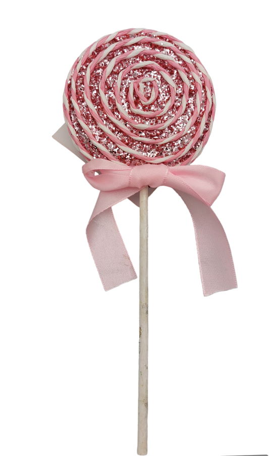 Lollipop Glitter Rosa 25cm