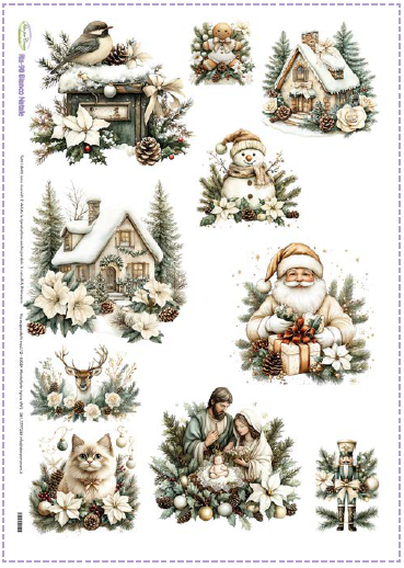 Carta Riso A3 Idee Per Creare Bianco Natale