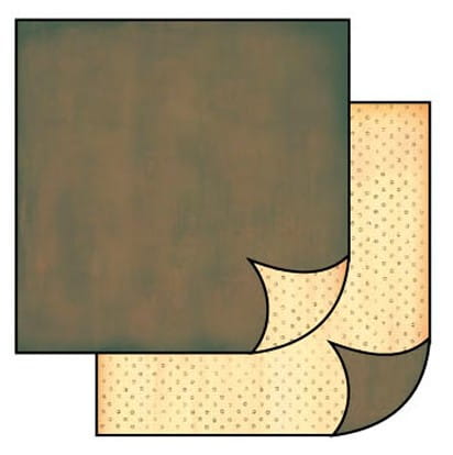 Double Face Scrap Paper Ocher-Brown Dots