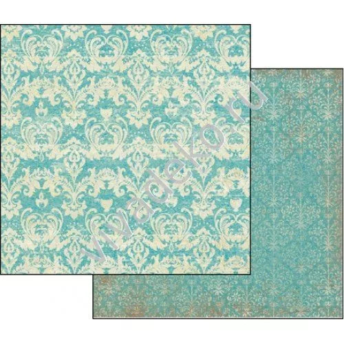 Double Face Damask Scrap Paper Water-Cream