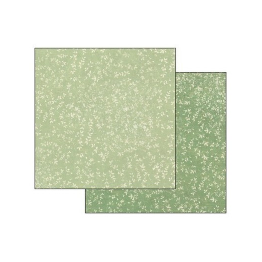 Double Face Scrap Paper Leaves Light Green-Dark Green SBB444