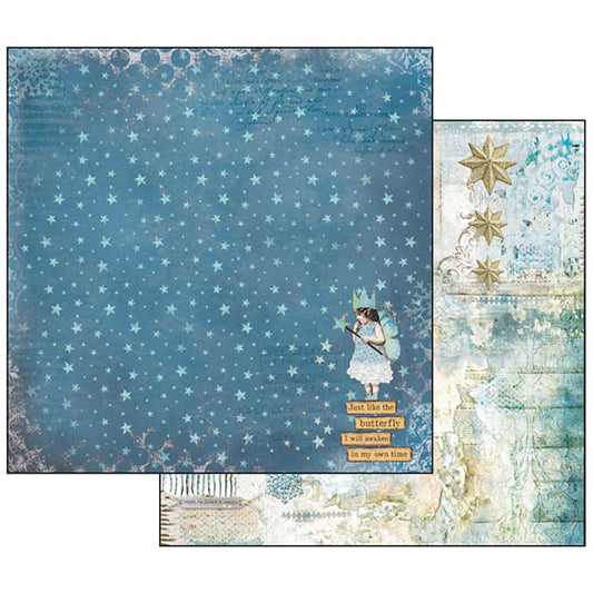 Scrap Paper Double Sided Blue Star Magic Wand SBB512