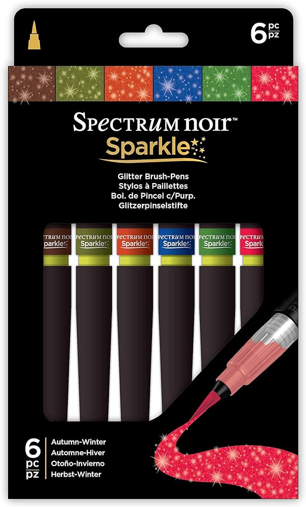 Set of 6 Sparkle Autumn-Winter markers Code SPECN-SPA-AW6