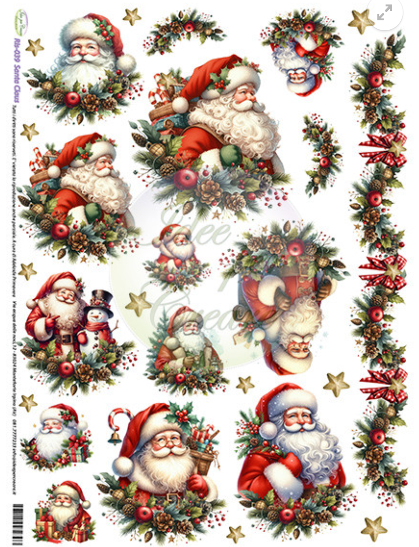 Carta Riso A3 Idee Per Creare Santa Claus