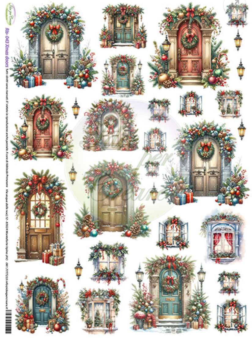 Carta Riso A3 Idee Per Creare Xmas Doors