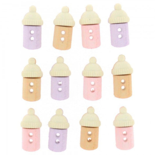 Sew Cute Baby Bottles-Girl Buttons