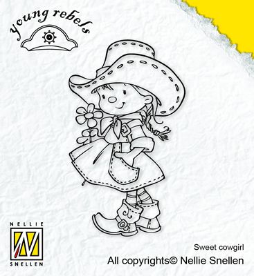 Sweet Cowgirl Yore008 Nellies stamp
