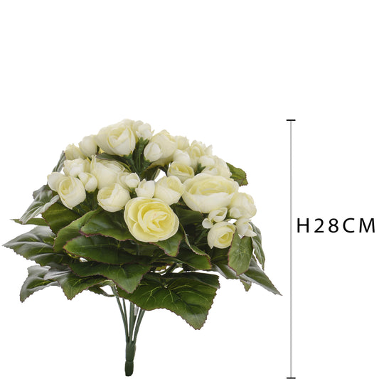 Bouquet de renoncules bégonias 28 cm