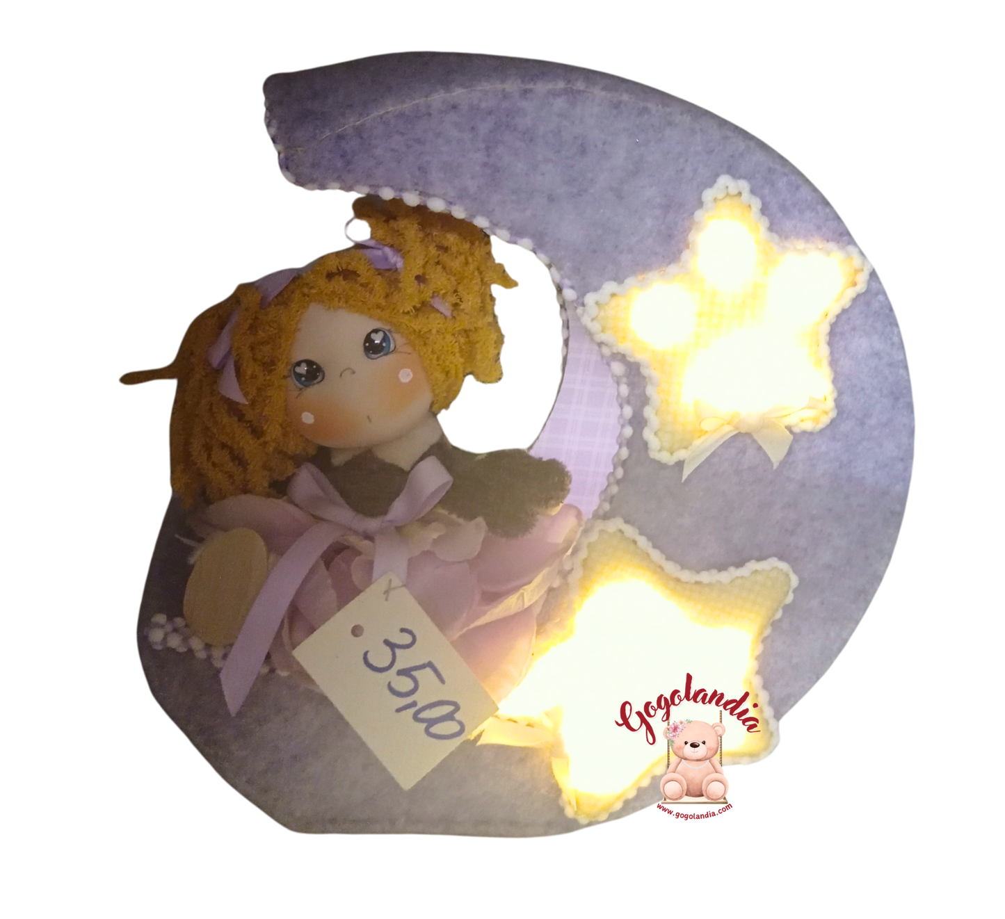 Fatina con Luna Luminosa Campione Realizzato  Gogolandia