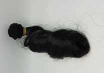 Cheveux de poupée bouclés noirs
