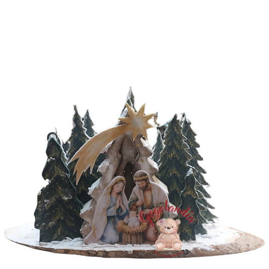 Natività con Albero  Campione Realizzato Gogolandia